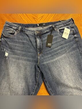Kut from the Kloth Dark Indigo Cropped Ankle Jeans